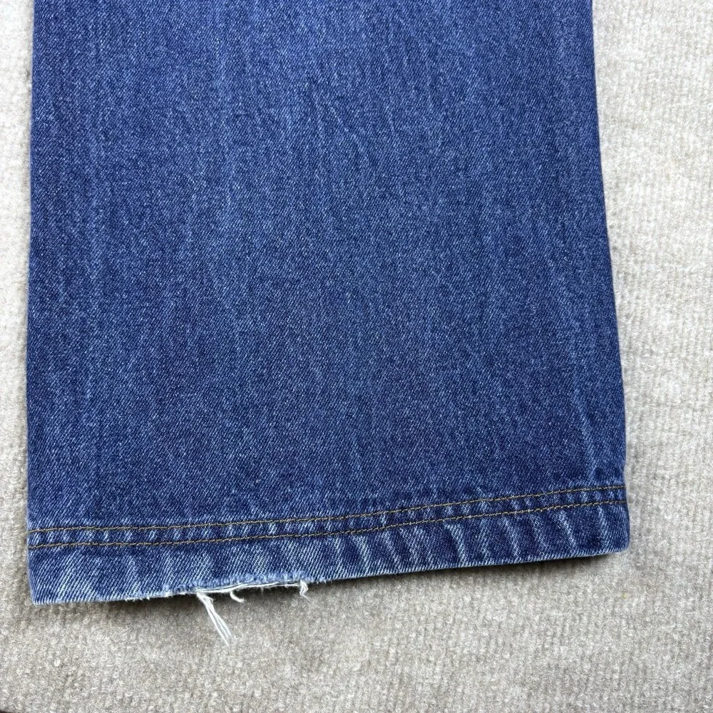 Duluth Trading Carpenter Jeans Mens 40x30 Blue Denim Work Pants Relaxed 5 Pocket